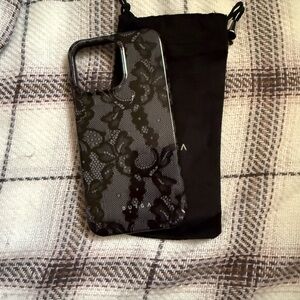 Black Floral Phone Case Burga Iphone 15 Pro Max